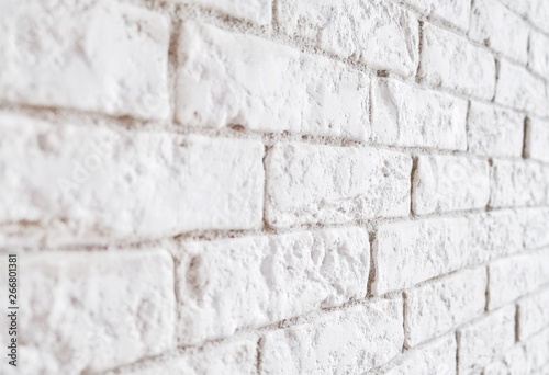 White brick wall. white brick. Texture. Background