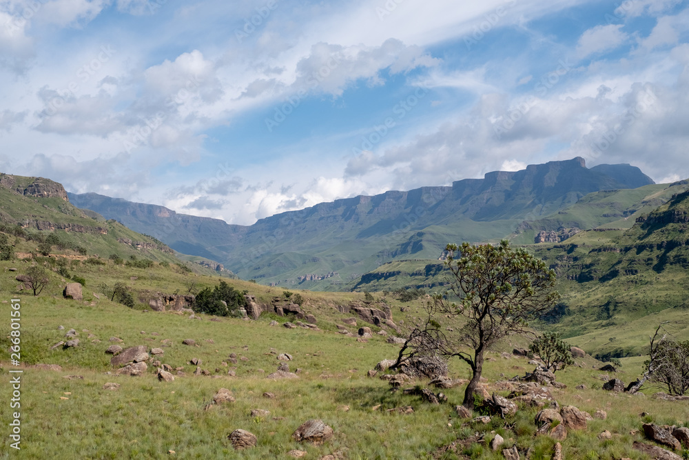 The Sani Pass which connects Underberg in South Africa to Mokhotlong in Lesotho. The Sani Pass is the highest mountain pass in the world. 