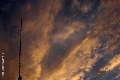 dramatic sky with clouds