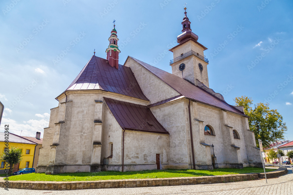 Church of the Virgin Mary's Ascension. Town Podolinec. SLovakia. Church of the Virgin Mary's Ascension. Town Podolinec. SLovakia.