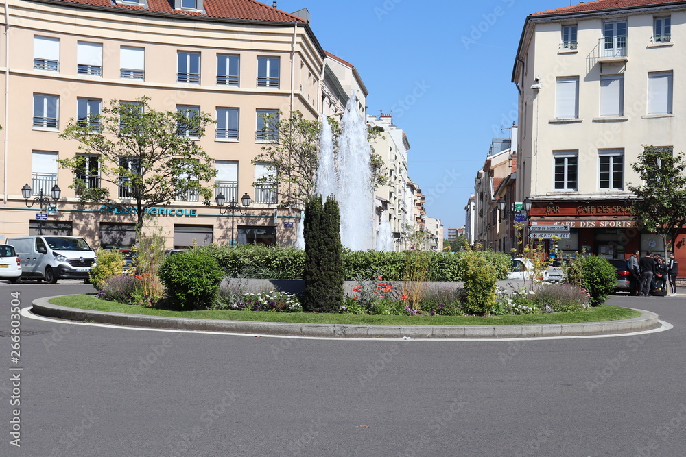 Place Ronde André Bourgogne à Lyon 3 ème dans le quartier de Montchat