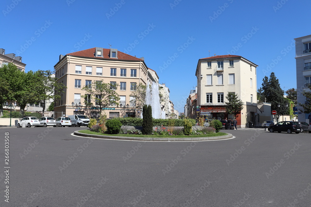 Place Ronde André Bourgogne à Lyon 3 ème dans le quartier de Montchat