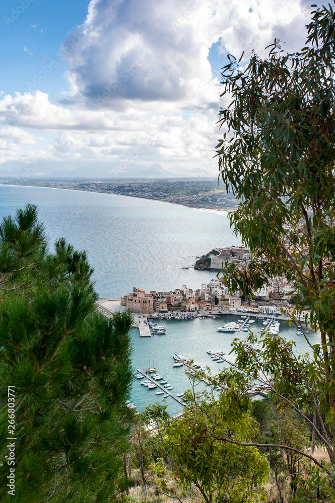 Castellammare del Golfo. View from high mountain