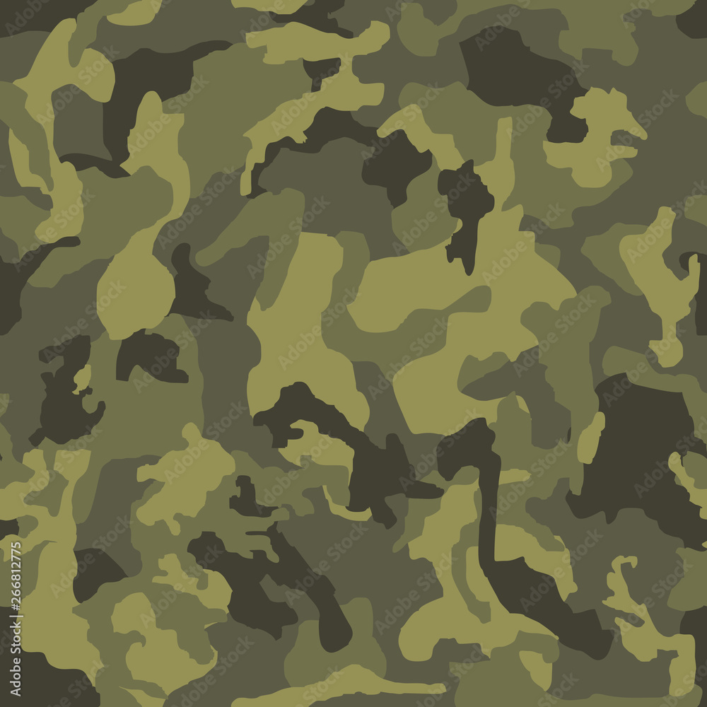 Fototapeta premium Camouflage seamless pattern. Abstract modern vector military backgound.