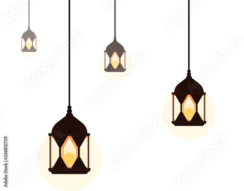ramadan kareem lamps hanging