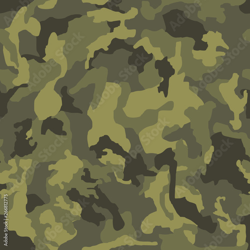 Camouflage seamless pattern. Abstract modern vector military backgound.