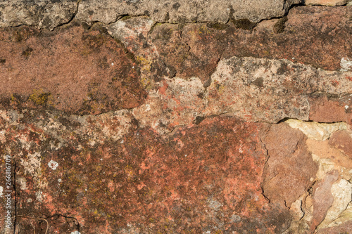 Red stone wall texture