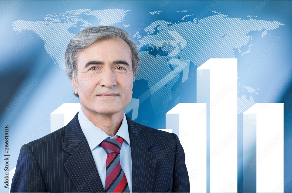 Mature confident Businessman on background Mature confident Businessman on background