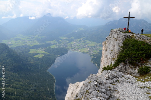 View of Lake Altaussee from Mount Trisselwand