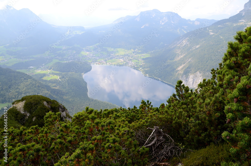 View of Lake Altaussee from Mount Trisselwand