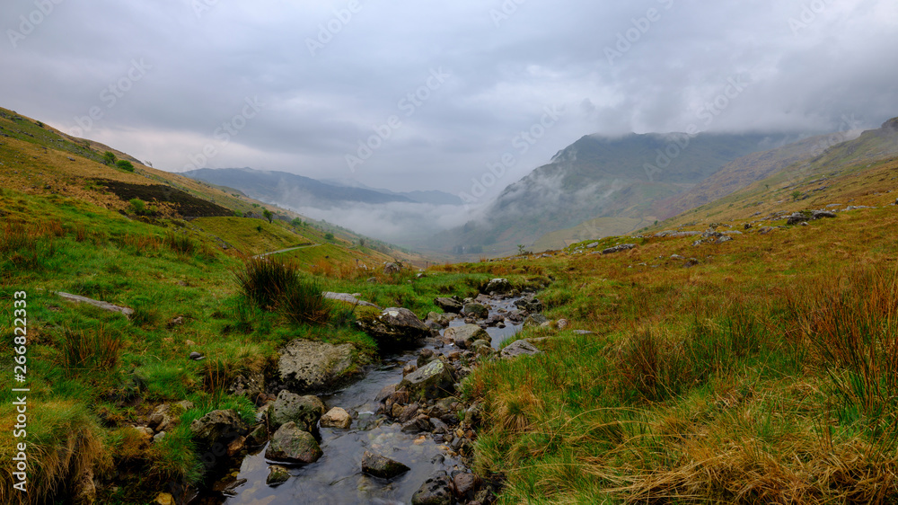 The view towards Snowdon from near Pen-Y-Pass, Wales