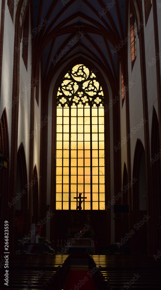Church altar in Wroclaw Cathedral. Wroclaw, Poland.