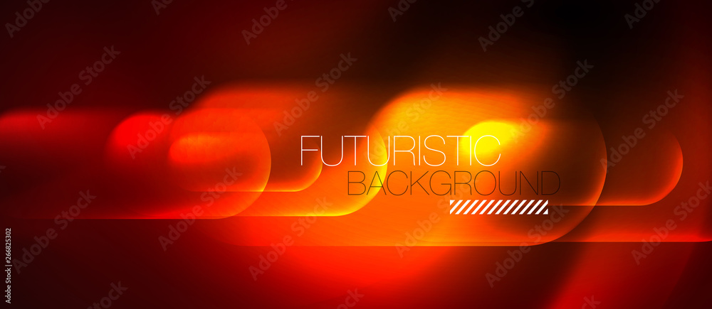 Neon glowing techno lines, blue hi-tech futuristic abstract background template Neon glowing techno lines, blue hi-tech futuristic abstract background template