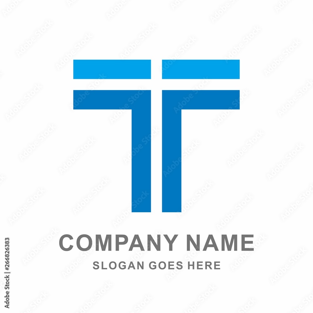 Obraz premium Monogram Letter T Business Company Vector Logo Design