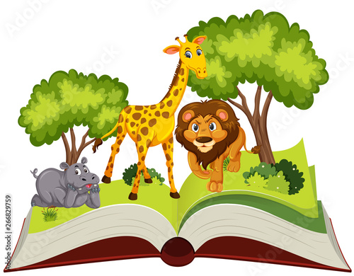 Pop up book animal theme