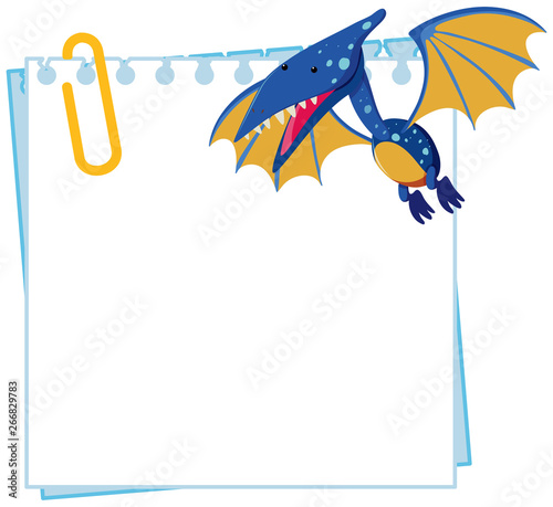Pteranodon on note template