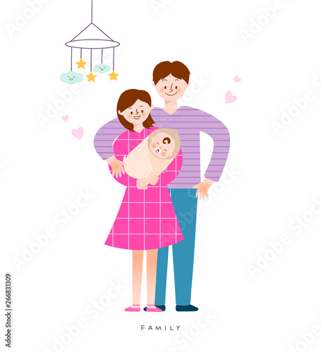 Happy family, Vector Illustration