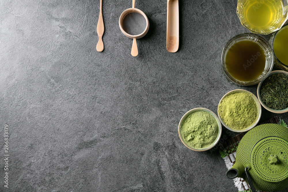 Variety of matcha tea Variety of matcha tea