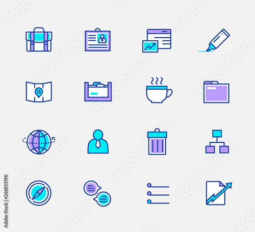 line icons, Neon color, Symbols for mobile and web graphics