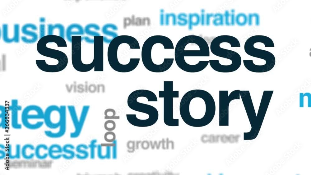 Success story animated word cloud. Kinetic typography. Success story animated word cloud. Kinetic typography.