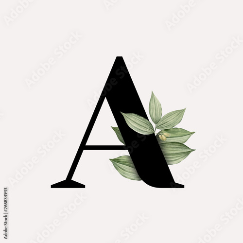 Botanical font letter A