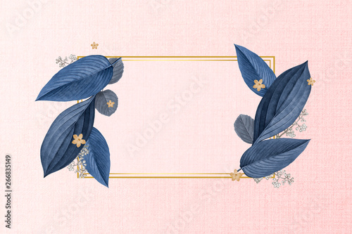 Elegant plant leaf frame