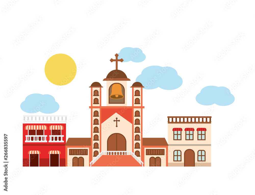 neighborhood houses in landscape isolated icon neighborhood houses in landscape isolated icon