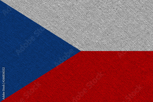Czech Republic fabric flag