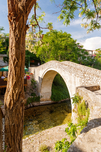 Crooked bridge in Mostar  Bosnia