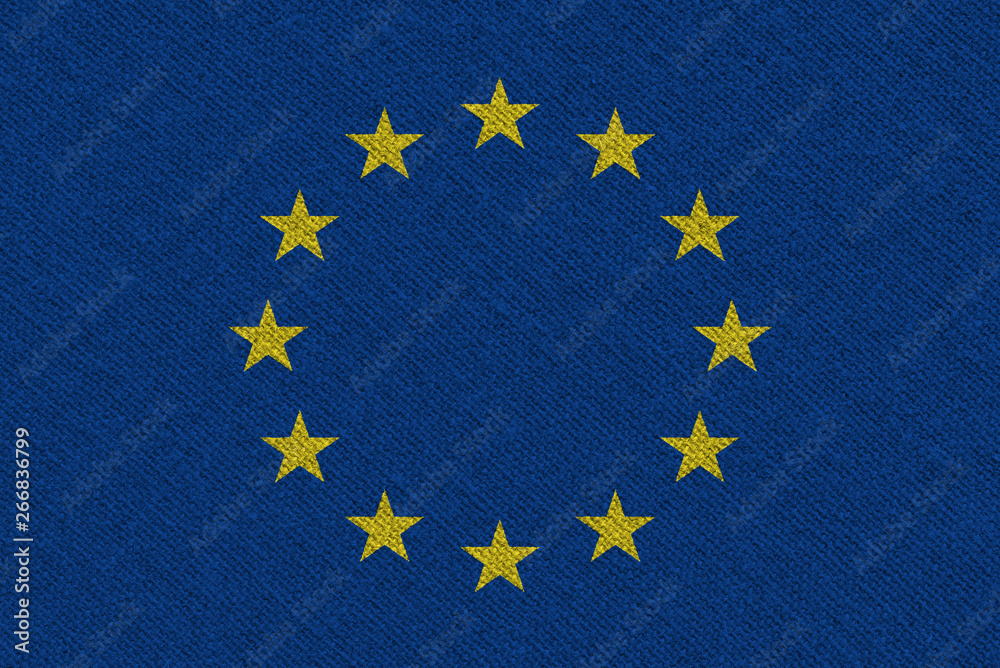 Europe EU paper flag Europe EU paper flag