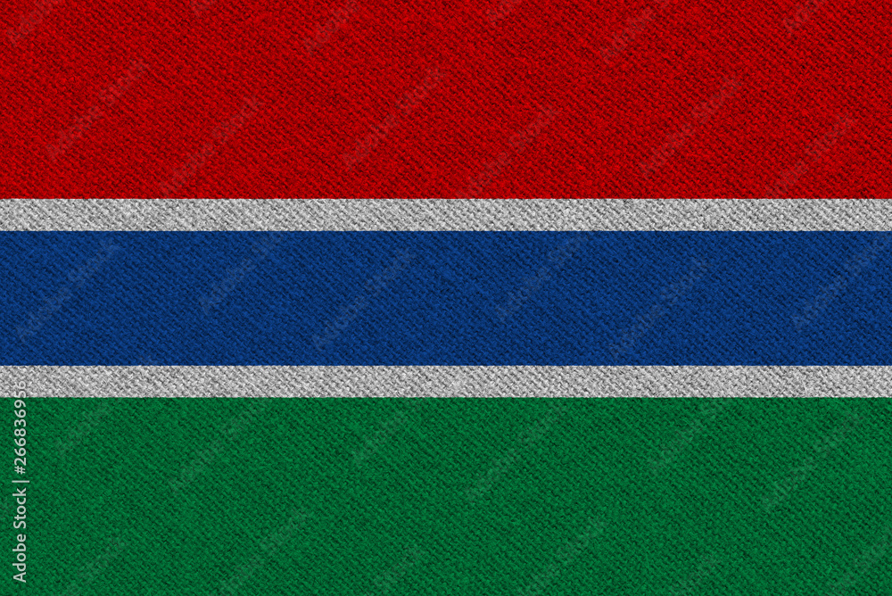 Gambia fabric flag Gambia fabric flag