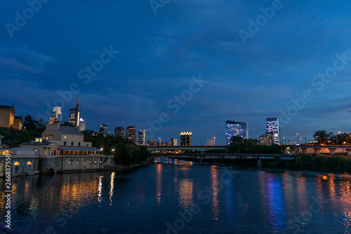 Night skyline in Philadelphia 