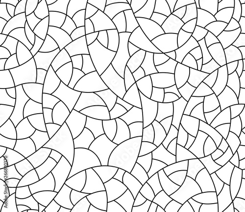Craquelure for ceramic tile, seamless linear pattern. Stylish texture with repeating lines randomly. Grunge texture, consisting of fine cracks on the glazed surface. Vector grunge background 
