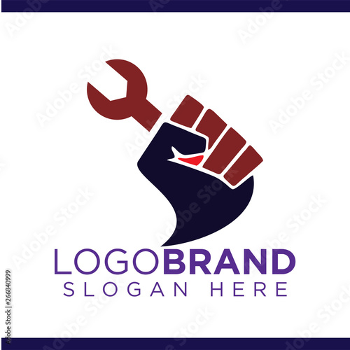 Labor Fist of struggle logo vector
