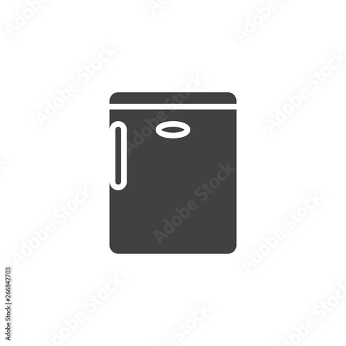 Bar fridge vector icon. Hotel refrigerator filled flat sign for mobile concept and web design. Freezer glyph icon. Symbol, logo illustration. Pixel perfect vector graphics