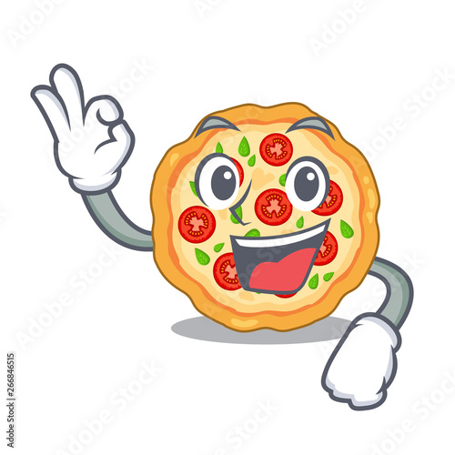 Okay margherita pizza served the character board