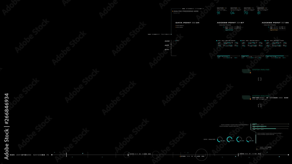 Futuristic motion graphic user interface head up display screen blank template with digital data telemetry information display for digital background graphic overlay Futuristic motion graphic user interface head up display screen blank template with digital data telemetry information display for digital background graphic overlay