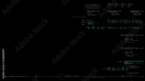 Wallpaper Mural Futuristic motion graphic user interface head up display screen blank template with digital data telemetry information display for digital background graphic overlay Torontodigital.ca