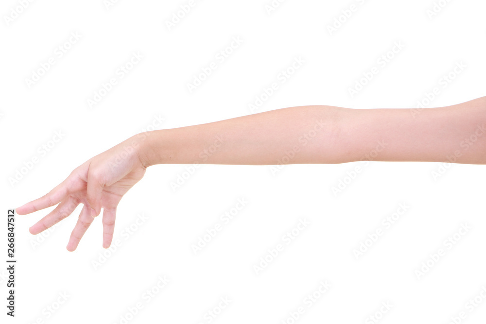 Girl hand gestures isolated over the white background. Girl hand gestures isolated over the white background.