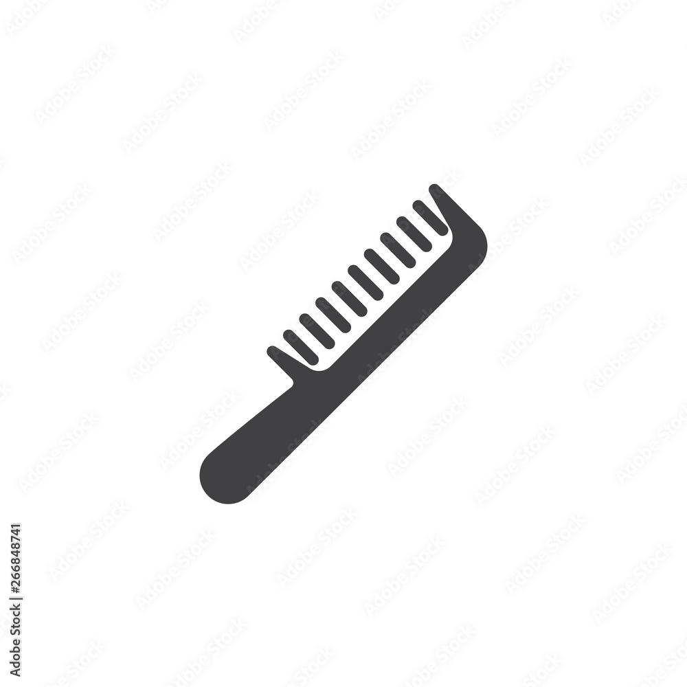 Hair comb vector icon. filled flat sign for mobile concept and web design. Barber comb glyph icon. Symbol, logo illustration. Pixel perfect vector graphics