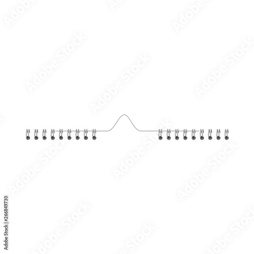 Vector fastening sheets iron rings spiral calenday