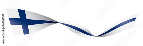 Finland flag, vector illustration on a white background