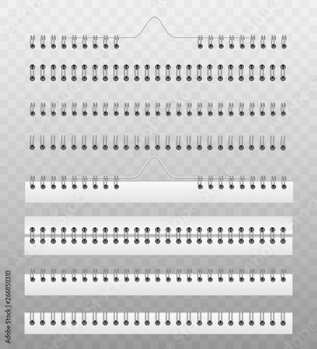 Coil spring for fastening calendar or notebook papers.