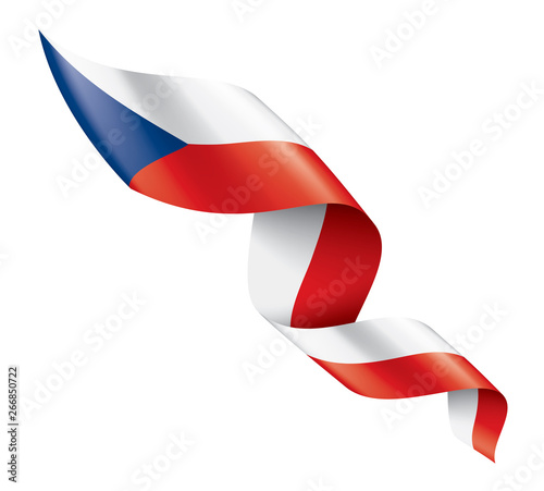 Czechia flag, vector illustration on a white background