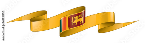 Sri Lanka flag, vector illustration on a white background