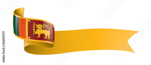 Sri Lanka flag, vector illustration on a white background