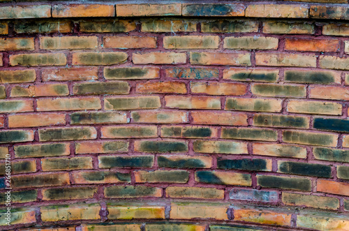 Old red brick wall background - texture pattern