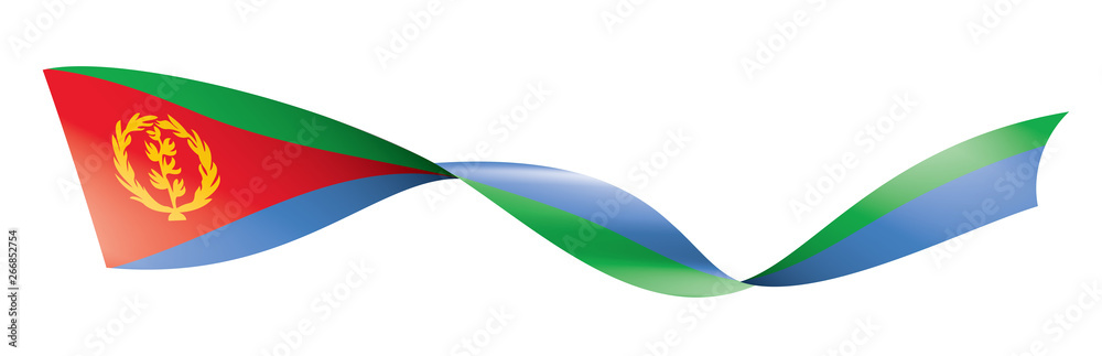 Fototapeta premium Eritrea flag, vector illustration on a white background