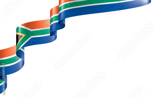 south africa flag, vector illustration on a white background