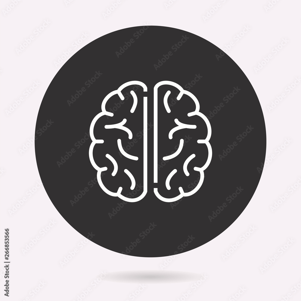 Bbrain - vector icon. Illustration isolated. Simple pictogram. Bbrain - vector icon. Illustration isolated. Simple pictogram.